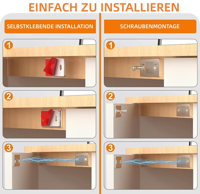 InvisiLock™ | Ultradünne Unsichtbare Schranktürmagnete (4 Satz)