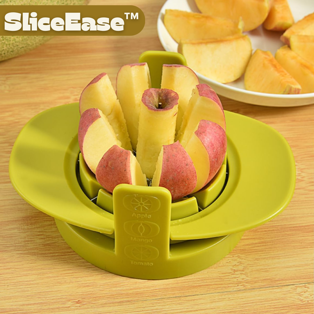 SliceEase™ - Edelstahl Obst- und Kernentferner Slicer