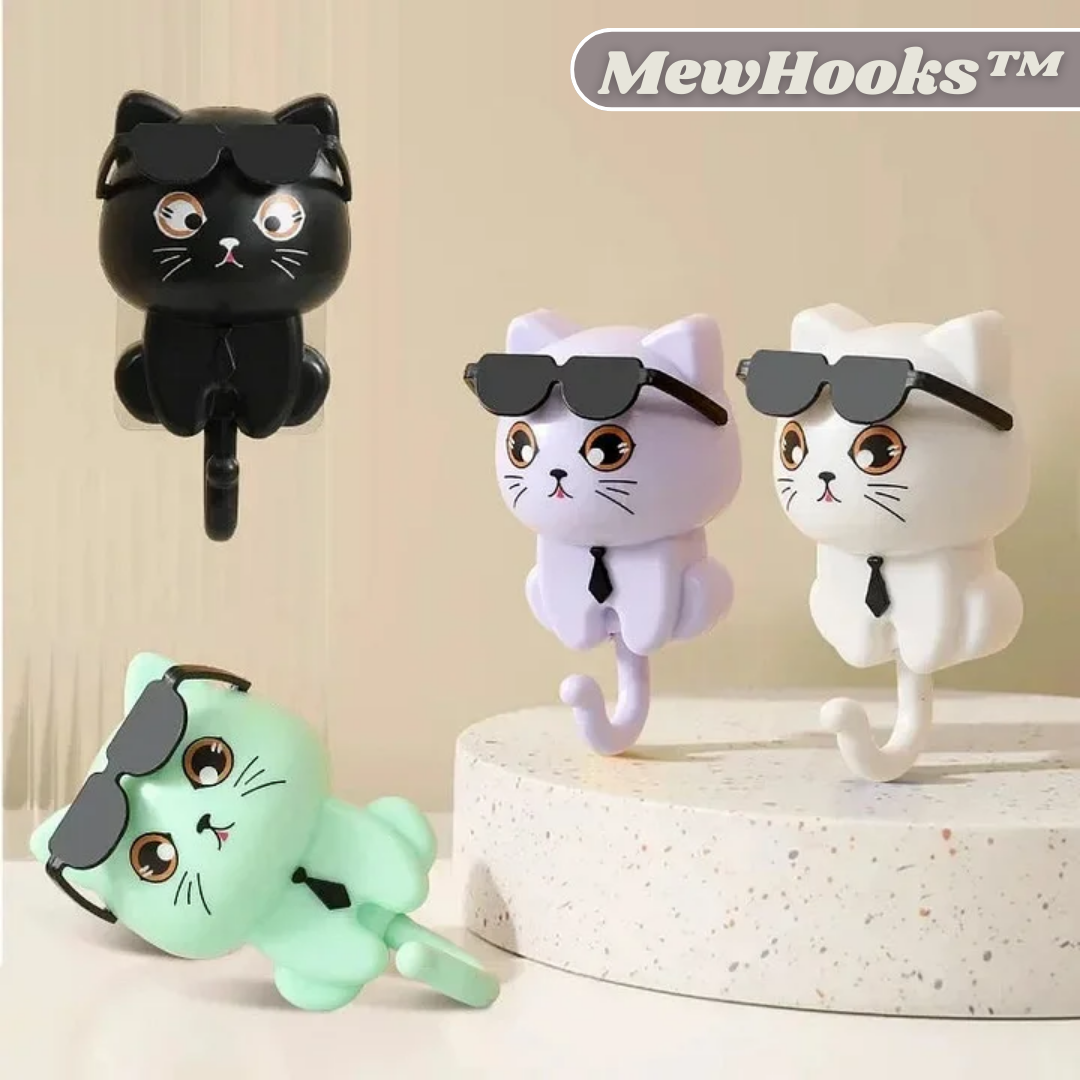 MewHooks™ - Katzen Wandhaken (1+1 GRATIS)
