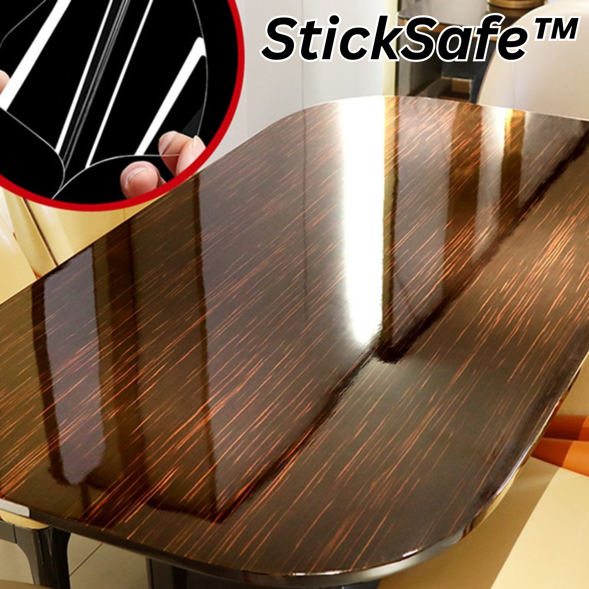 StickSafe™️ I Transparente Möbelschutzfolie (1+1 GRATIS)