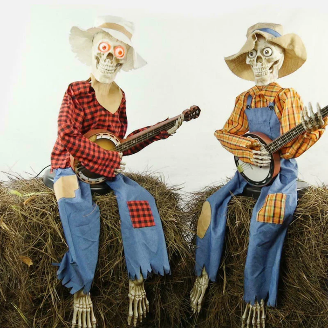 SkeleTunes™ Animierte duellierende Banjo-Skelette