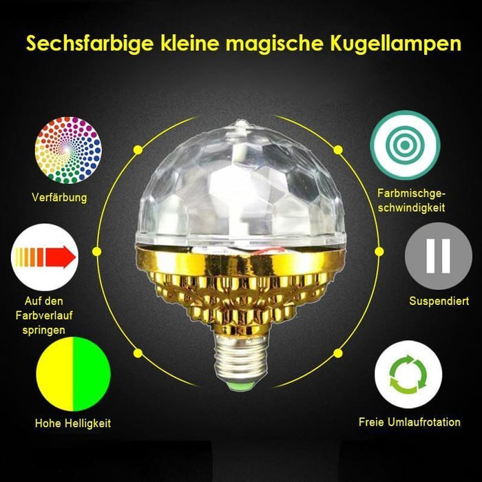 GrooveGlow™ | Disco Bunte Rotierende Glühlampen (1+1 GRATIS)