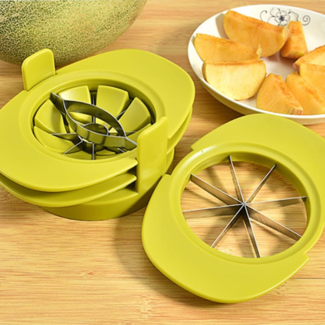 SliceEase™ - Edelstahl Obst- und Kernentferner Slicer