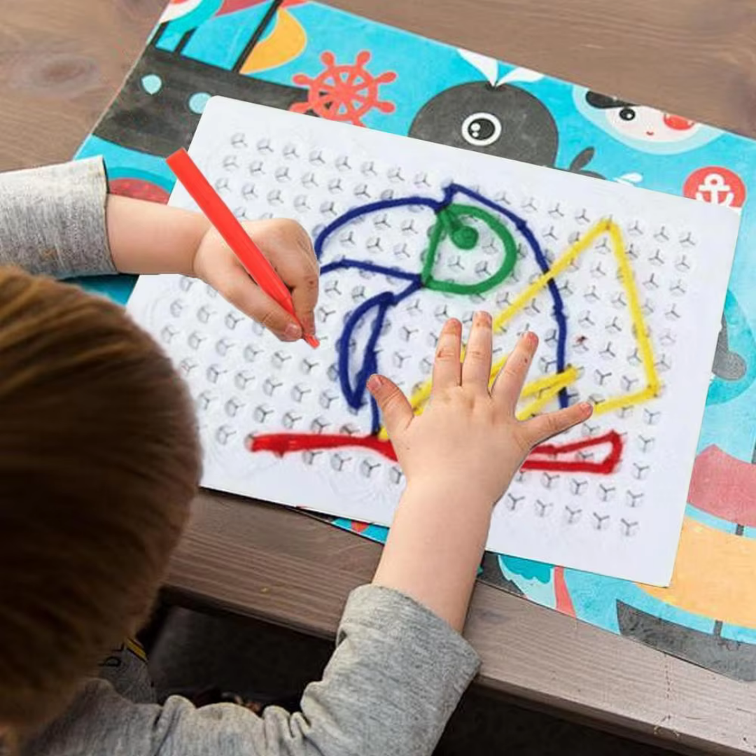 SensoryCraft™ - Sensorisches Fädelbrett für Kinder