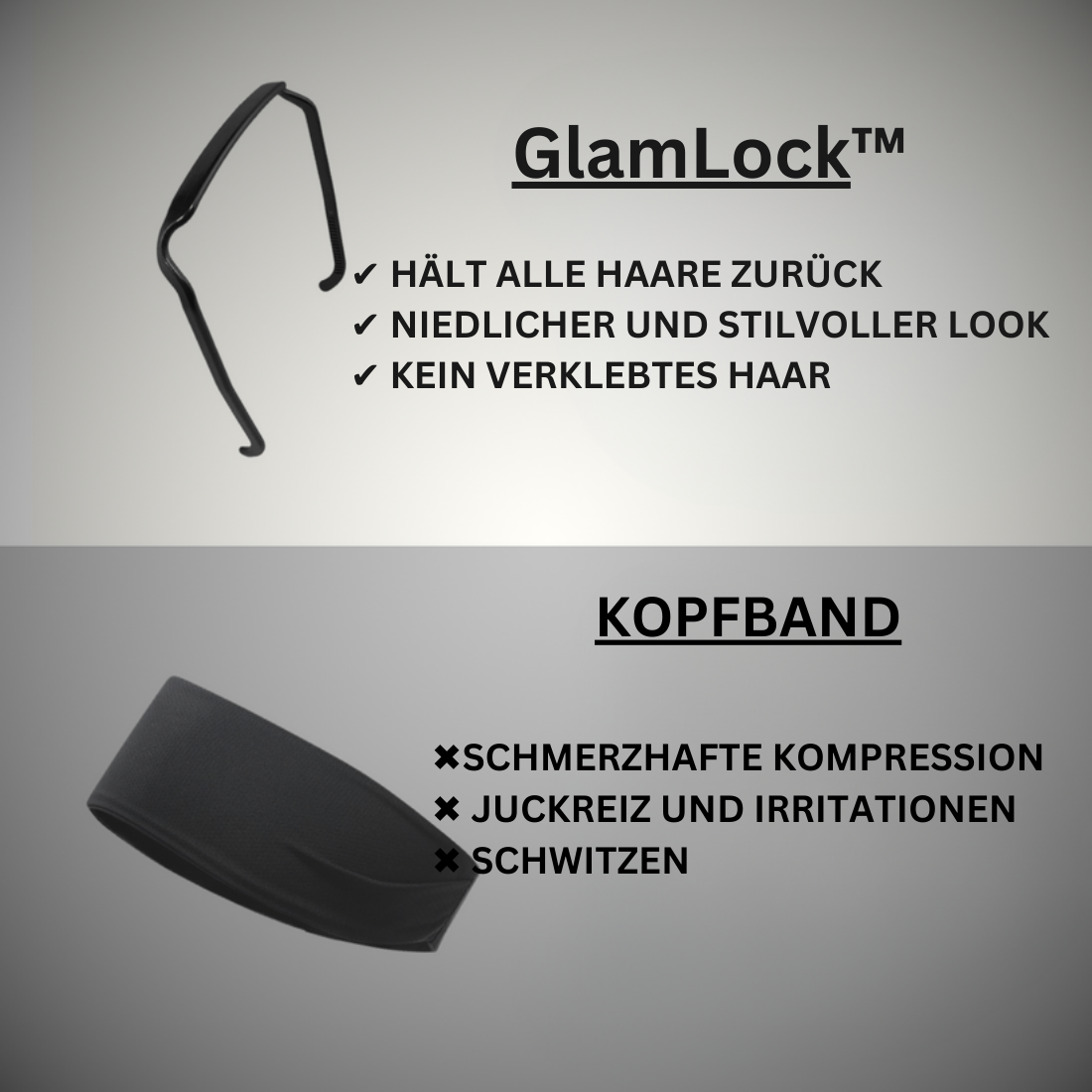 GlamLock™ Frisur Festes Stirnband (1+1 GRATIS)