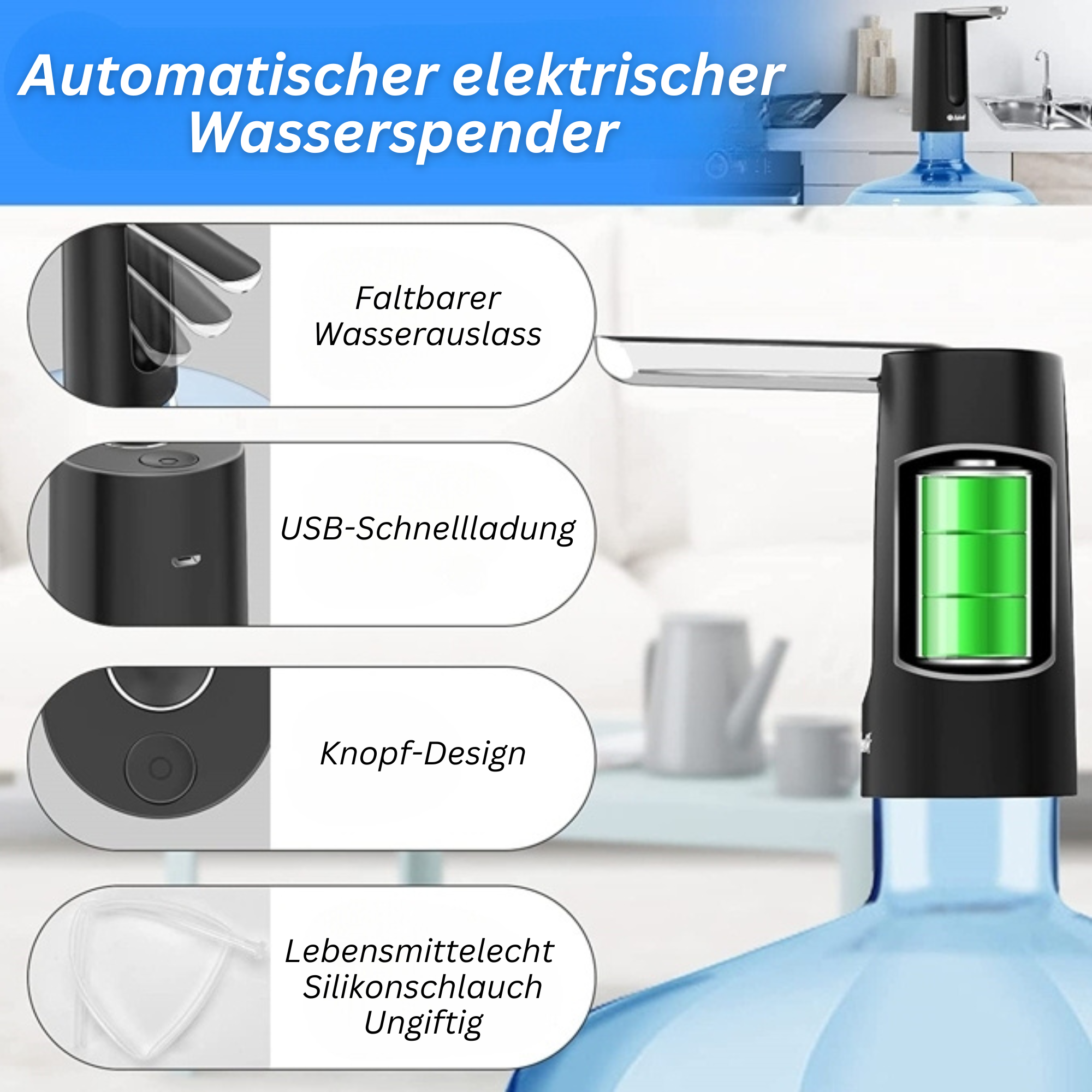 FoldaTap™️ I Automatischer elektrischer Wasserspender