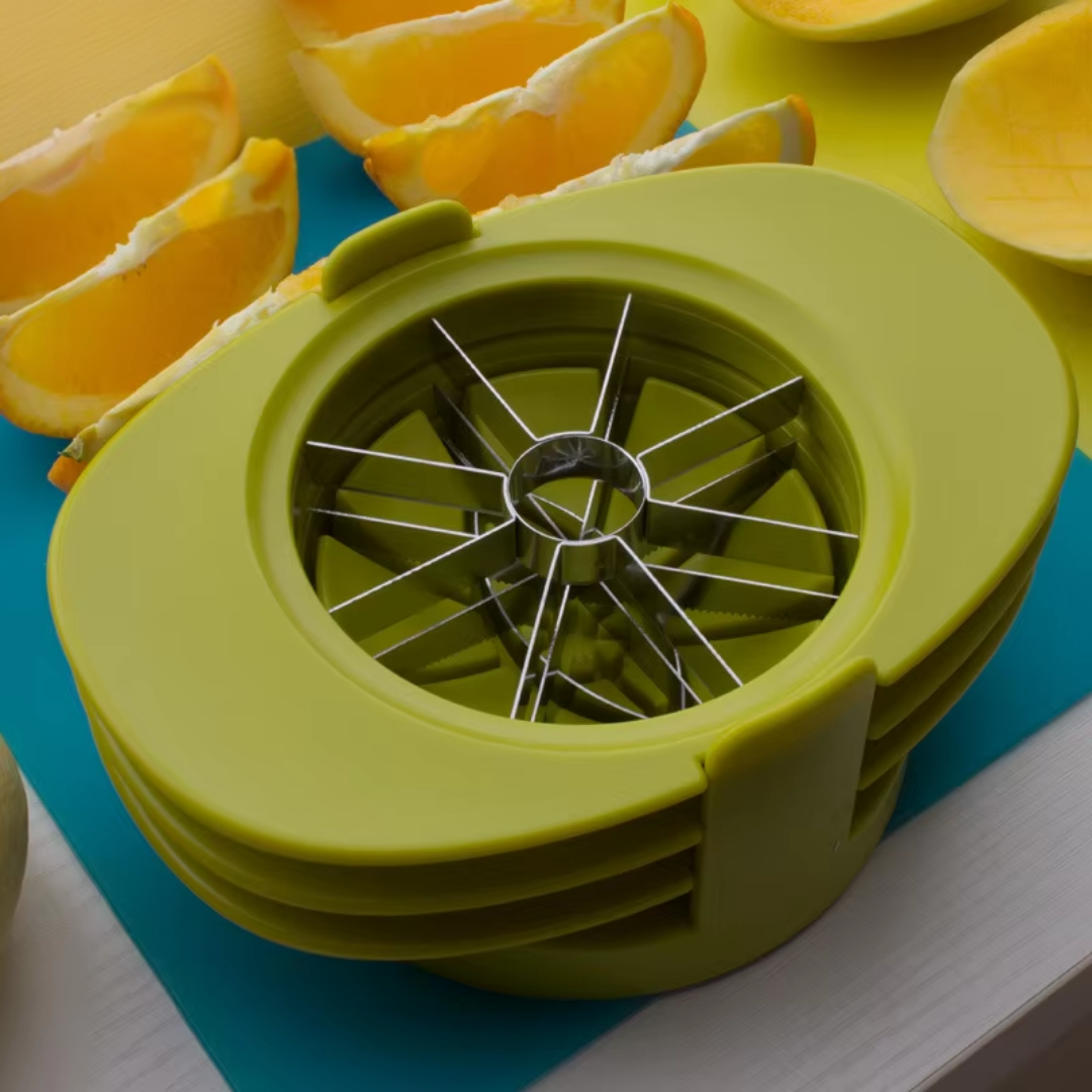 SliceEase™ - Edelstahl Obst- und Kernentferner Slicer