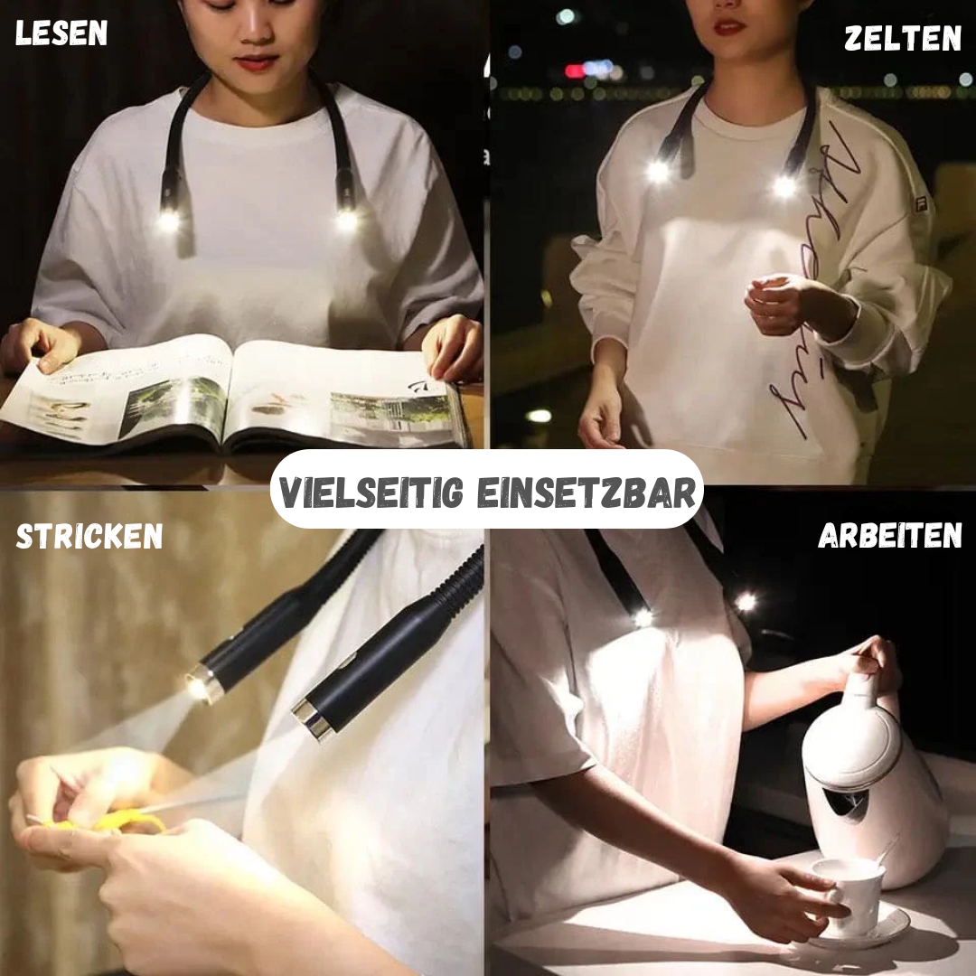 NeckGlow™ - Flexibles Leselicht für den Nacken
