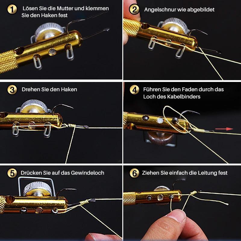 SnapKnot™ - Schneller Angelknoten-Knüpfhaken (3 Stück)