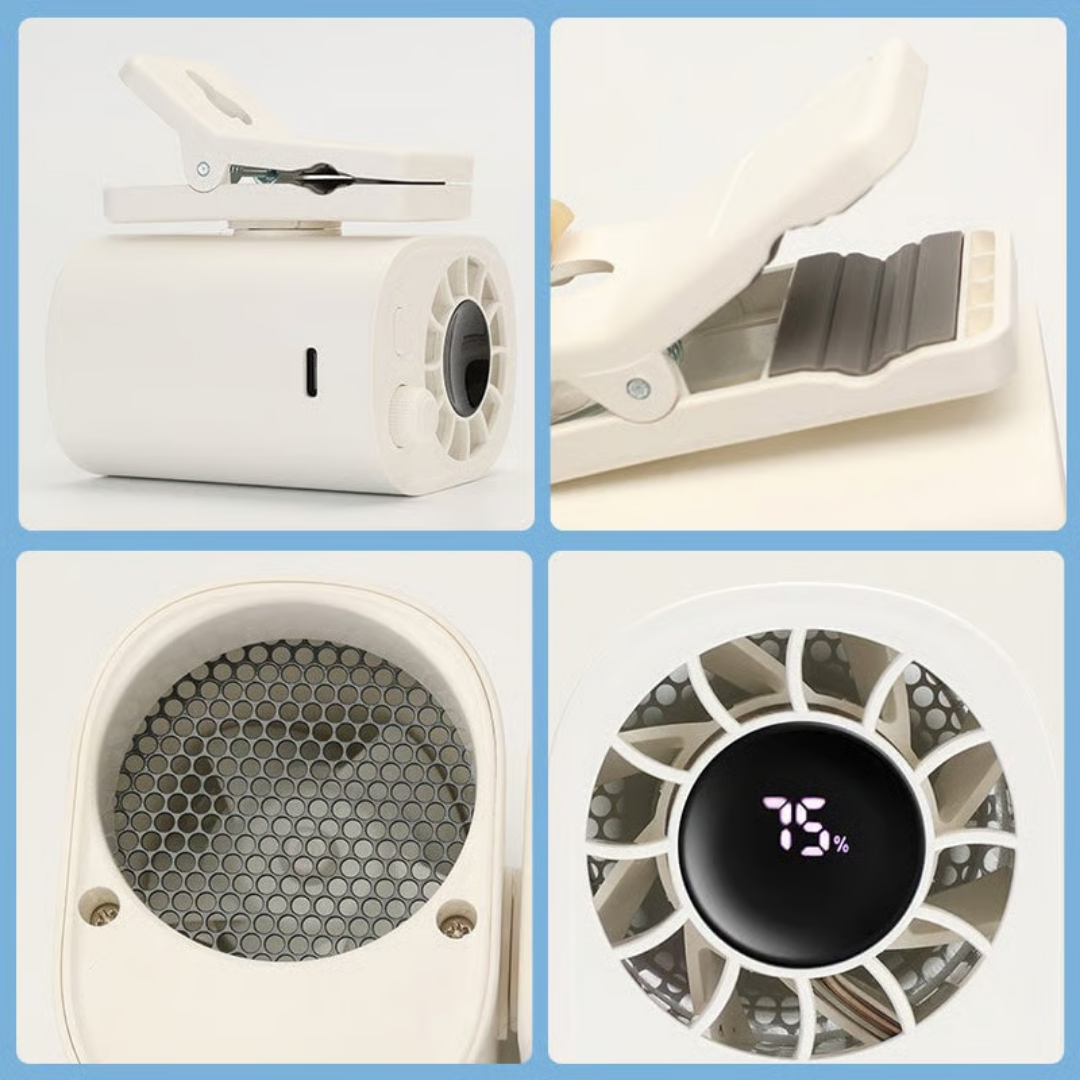 CooliClip™ - Tragbarer Clip-On-Ventilator
