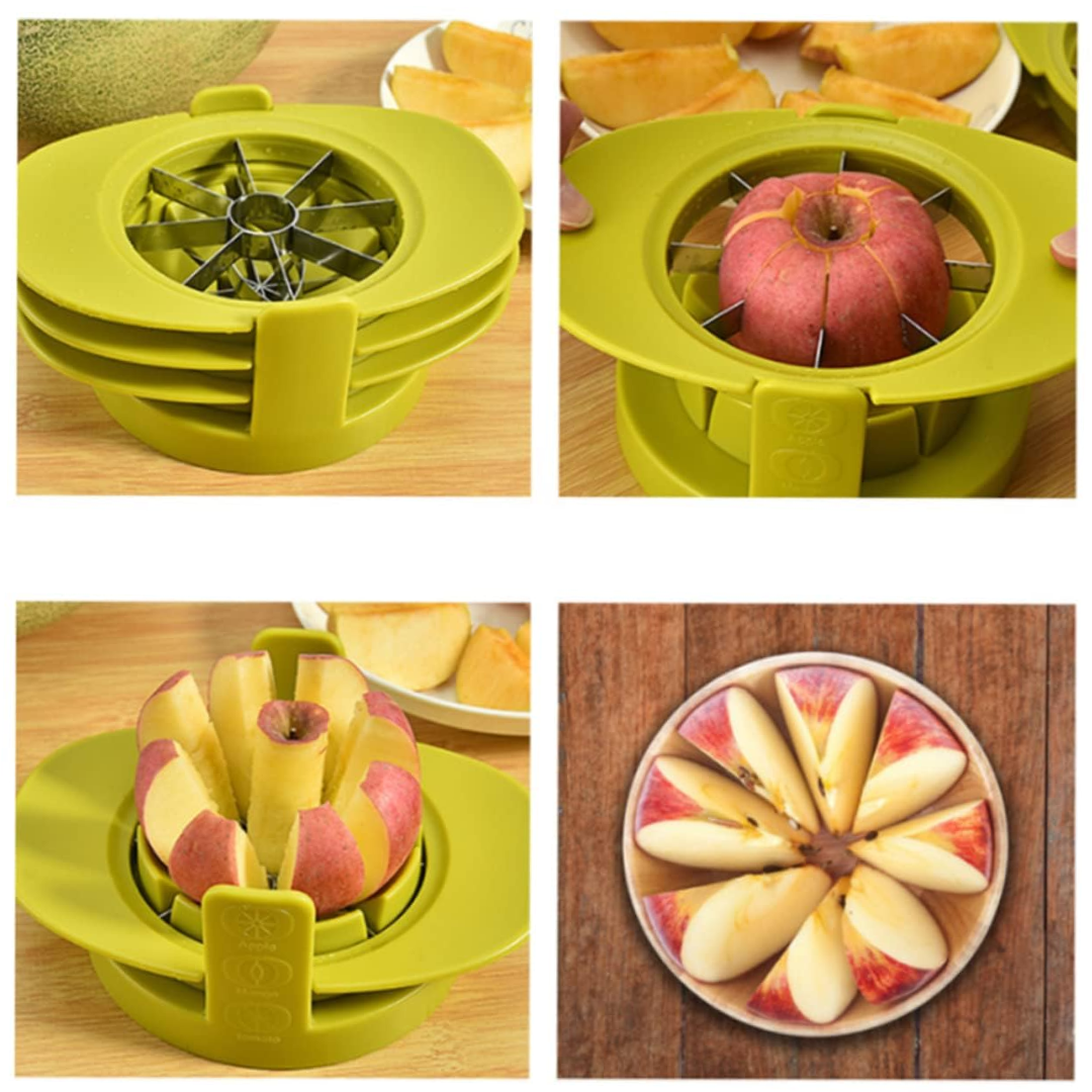SliceEase™ - Edelstahl Obst- und Kernentferner Slicer
