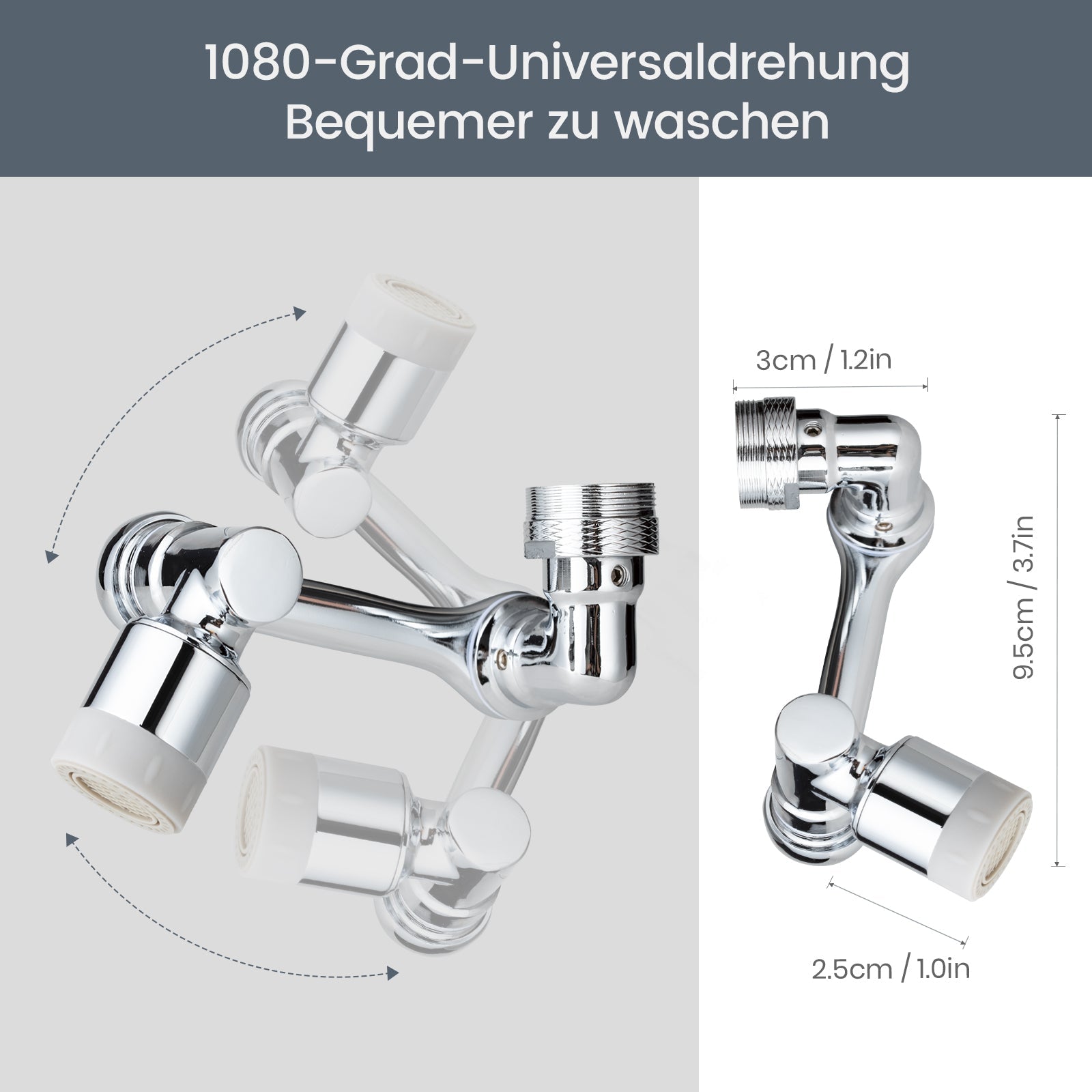 TwistTap™ - 1080 Grad drehbarer Verlängerungshahn