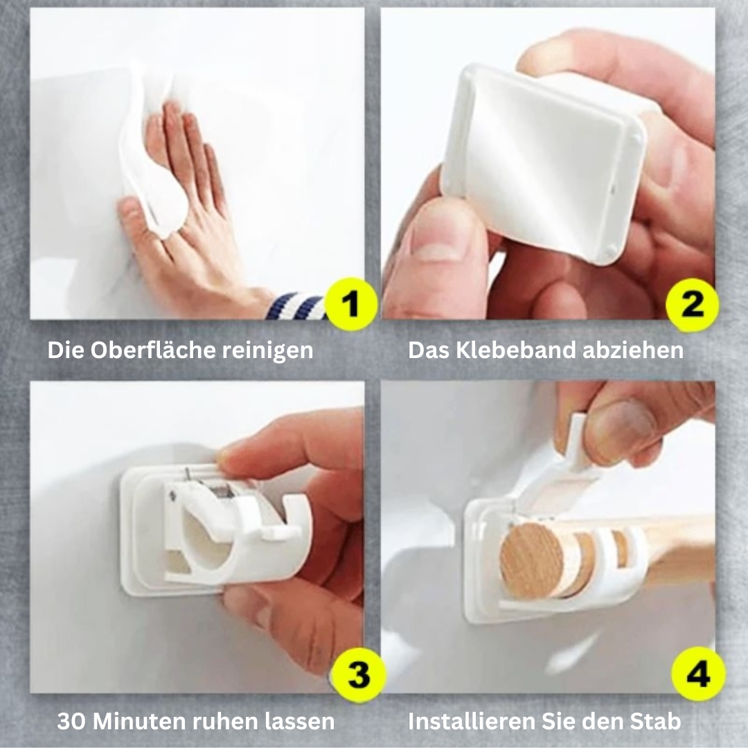 NoScrew™ Verstellbare Stangenhalterungen (2+2 GRATIS)