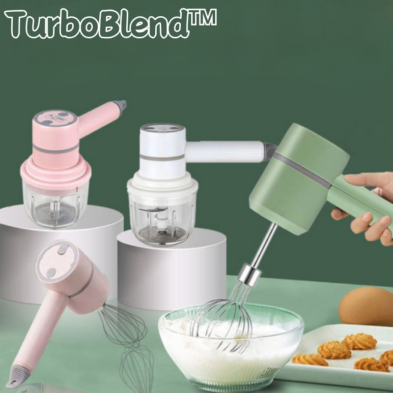 TurboBlend™ - 3 in 1 Kabelloser Lebensmittelmixer