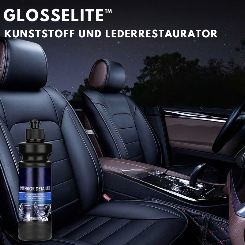 GlossElite™ - Kunststoff und Lederrestaurator (Gratis-Schwamm!)