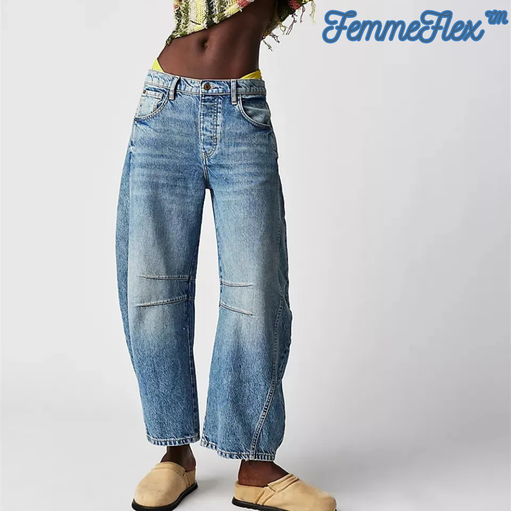FemmeFlex™ - Mid-Rise Barrel Jeans