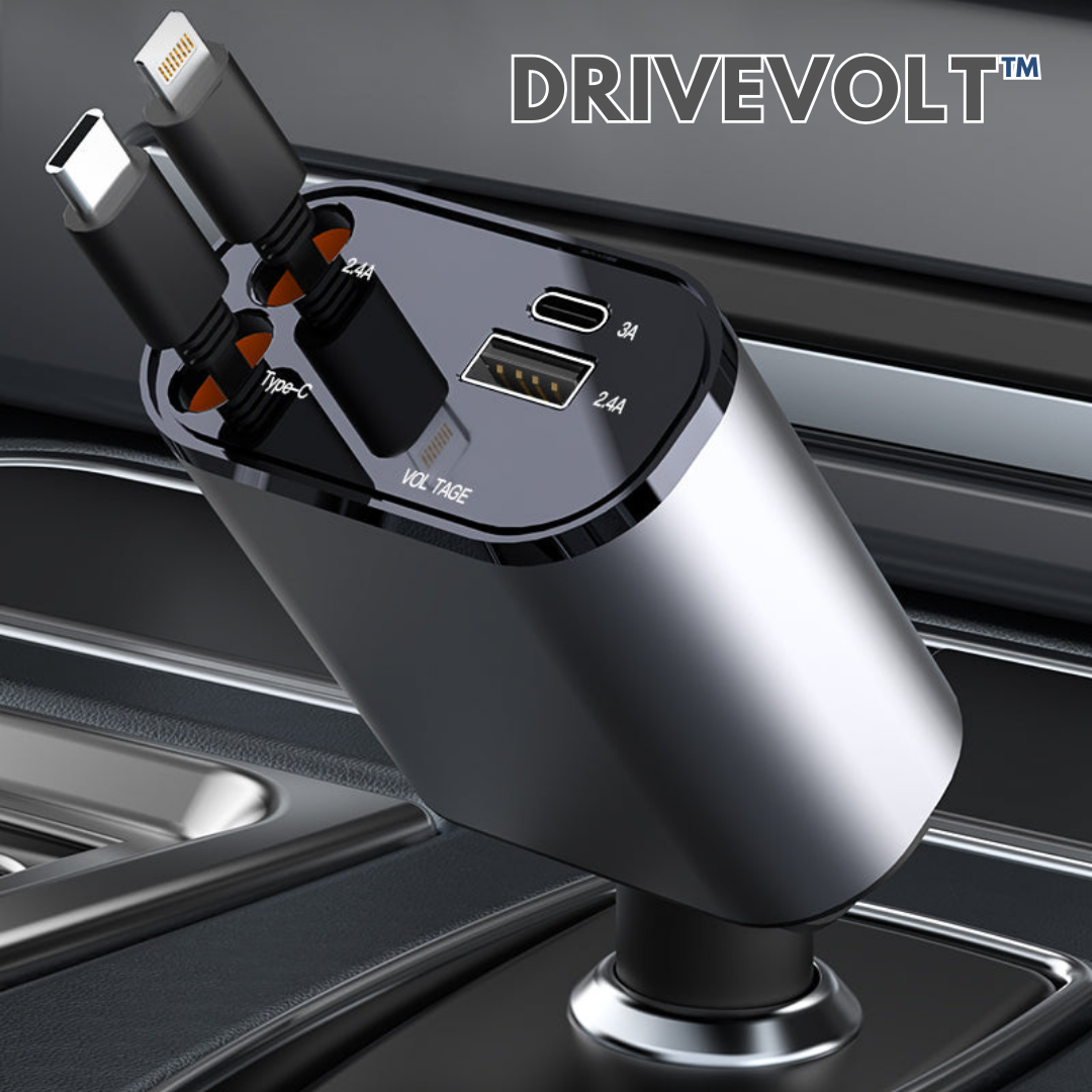 DriveVolt™ - 4 in 1 versenkbares Autoladegerät