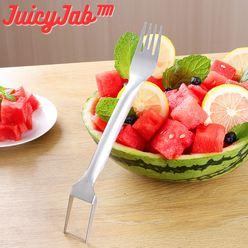 JuicyJab™ - 2 in 1 Wassermelonengabel (Satz von 4 Stück)