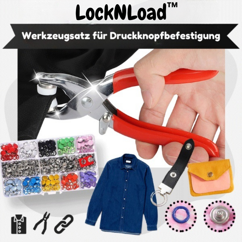 LockNLoad ™ - Werkzeugsatz für Druckknopfbefestigung