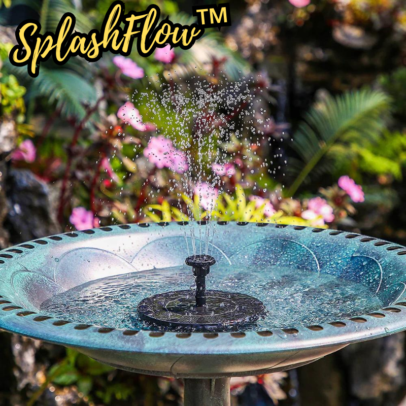 SplashFlow™ | Solarbetriebener Wasserbrunnen