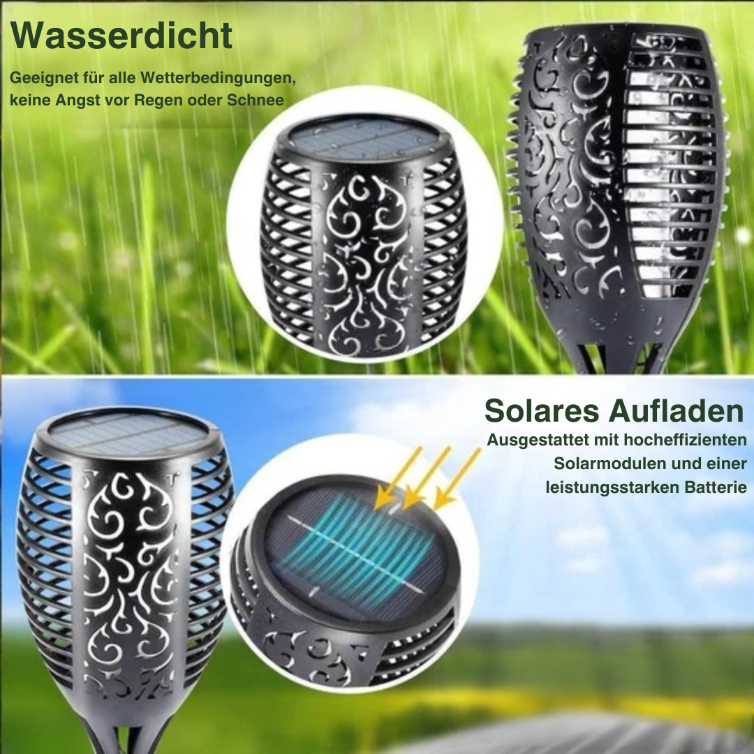 SolarGlo™ Solarbetriebene Flammenfackeln (1+1 GRATIS)