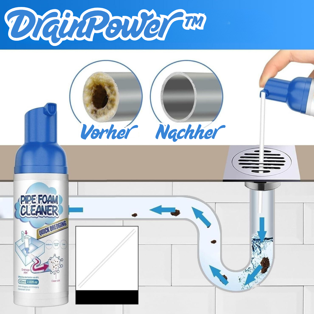 DrainPower™ - Abfluss-Schaumreiniger (1+1 GRATIS)