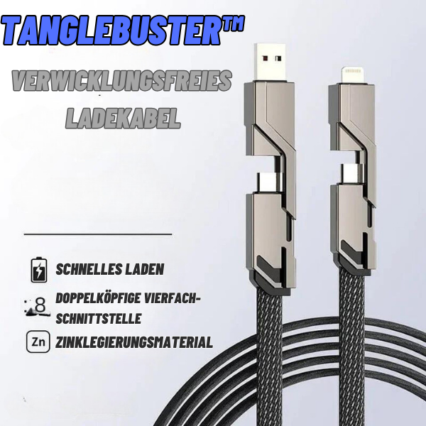 TangleBuster™ | Verwicklungsfreies Ladekabel (1+1 GRATIS)