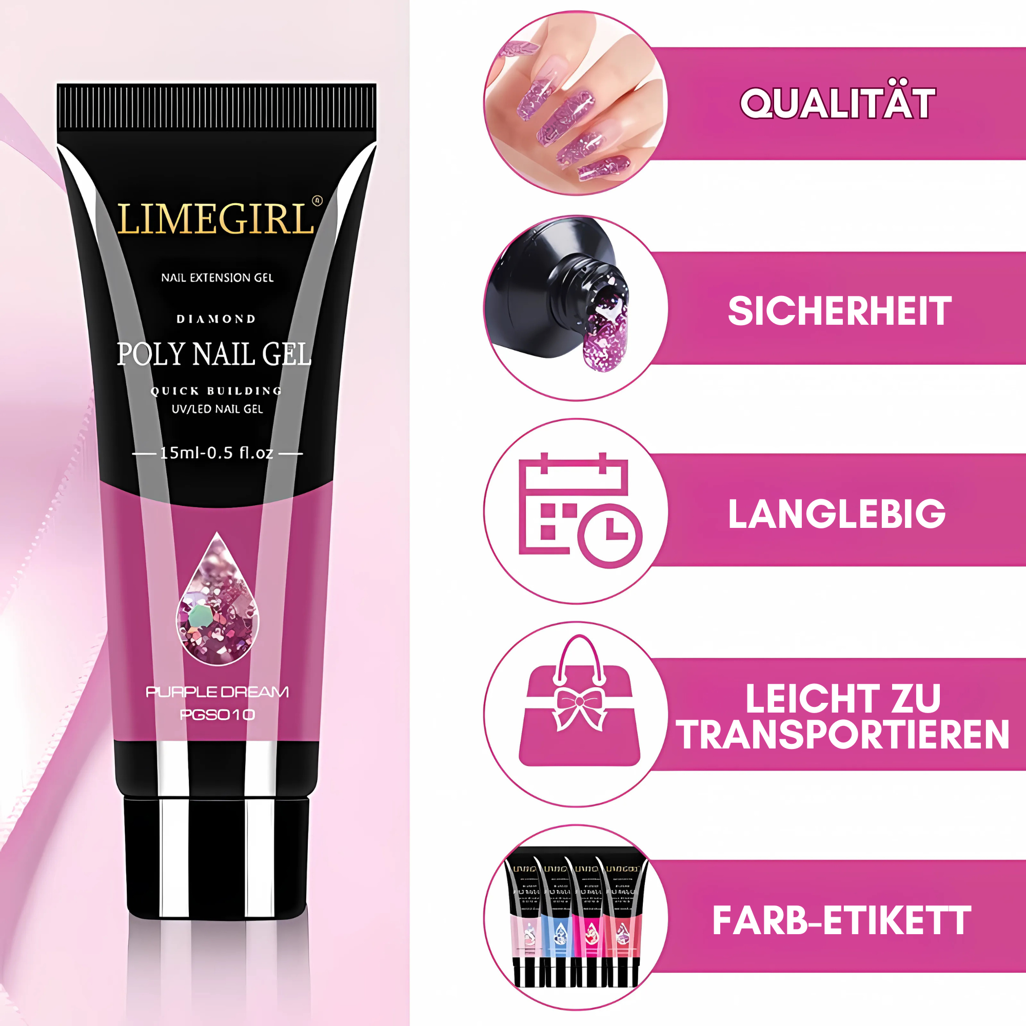 LimeGirl® - Poly-Nagelgel-Set