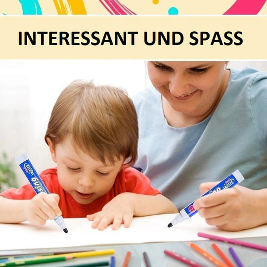 KiddoArt™ - Magische Wassermalerei (Satz von 12 Stiften und 1 Löffel)