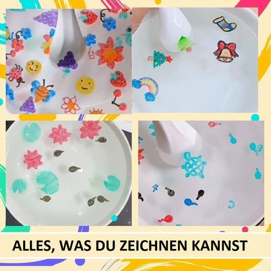 KiddoArt™ - Magische Wassermalerei (Satz von 12 Stiften und 1 Löffel)