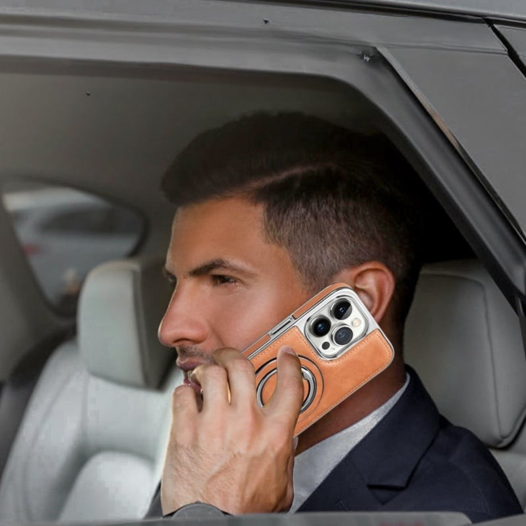 PrimeGuard™ – iPhone Leder Schutzhülle