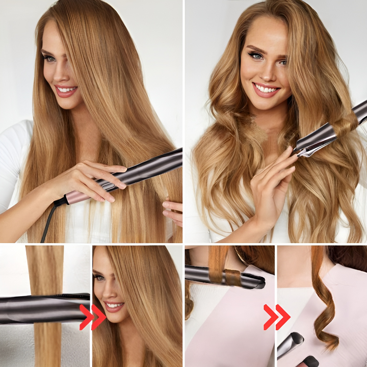 HairSwirl Pro™ | 2-in-1 Haarglätter & Lockenstab
