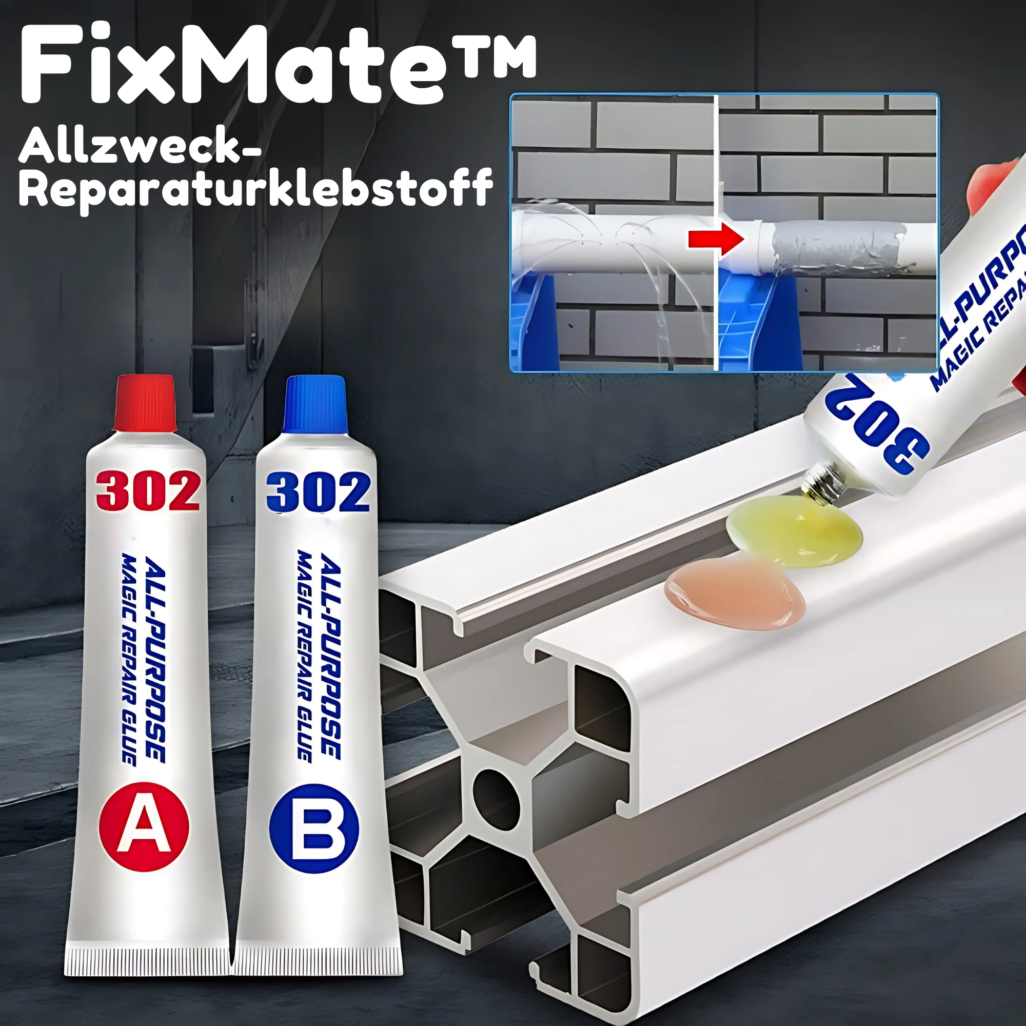 FixMate™ - Allzweck-Reparaturklebstoff