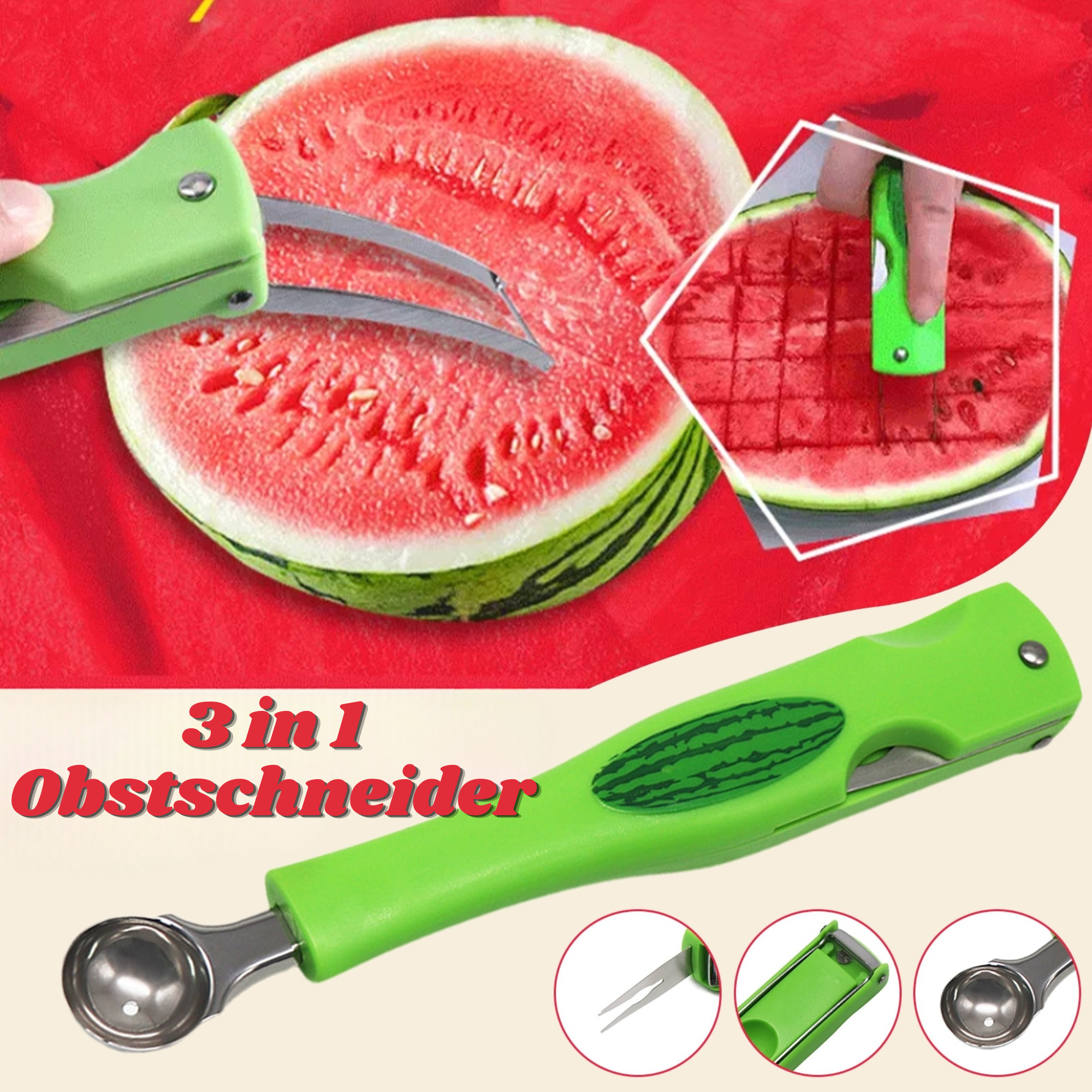 SlicePop™️ I 3 in 1 Obstschneider (1+1 GRATIS)