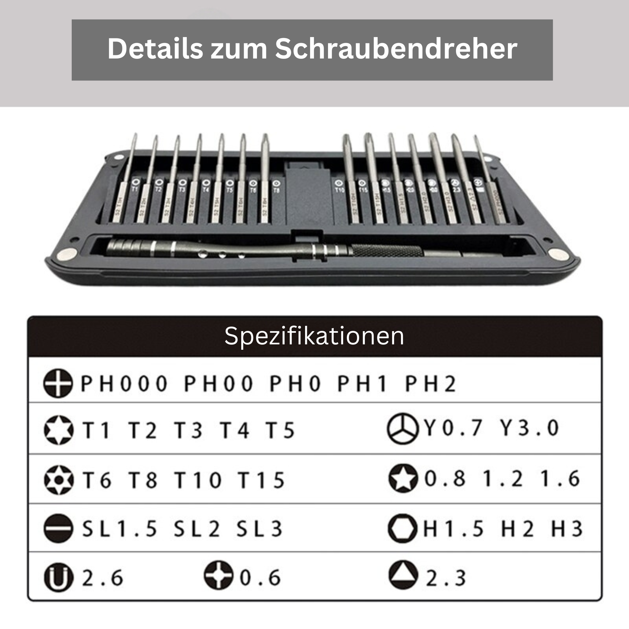 ToolFlex™️ I 30 in 1 Präzisionsschraubendreher-Set