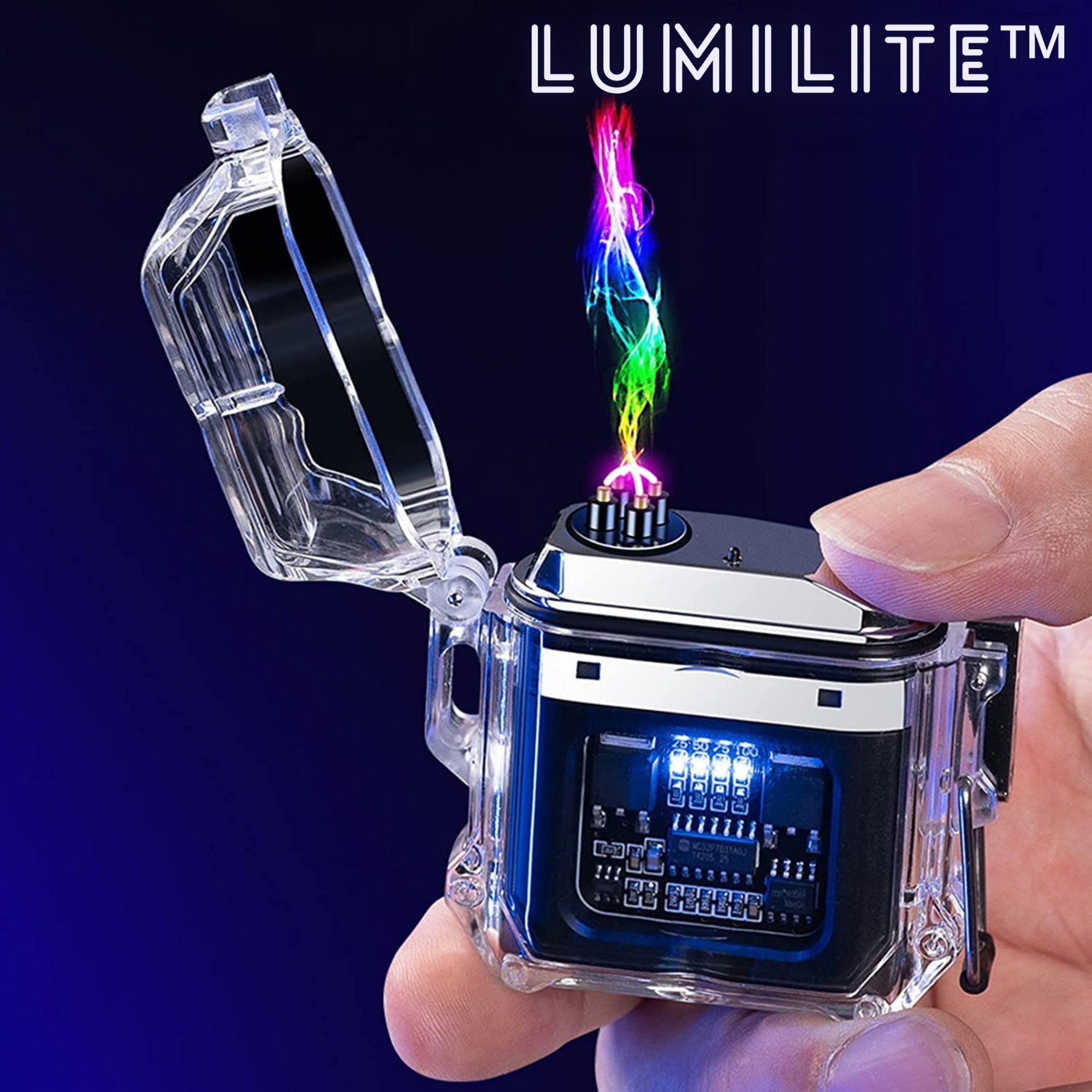 Lumilite™️ I Transparentes Taschenlampen-Feuerzeug