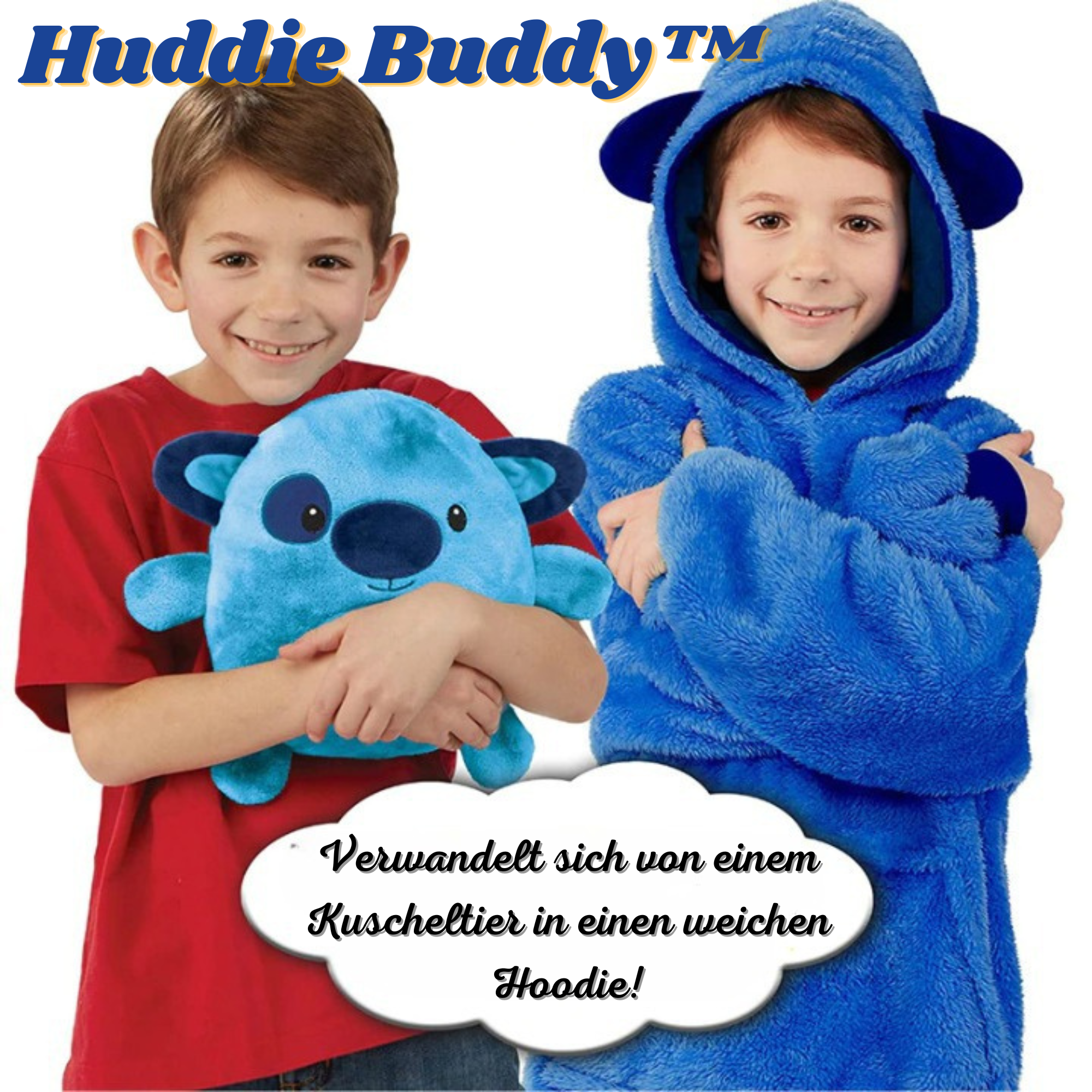 Huddie Buddy™️ I 2 in 1 Haustier-Hoodie-Decke